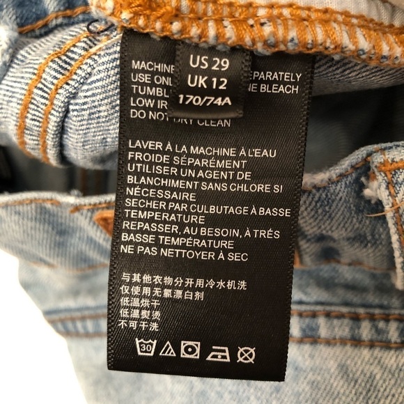 BDG Urban Outfitters Cowboy Jean High Rise Western Blue Denim Distressed Size 29 - Picture 8 of 16